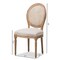 Baxton Studio Adelia Oak Finish Wood and Beige Upholstered Dining Side Chair 133-7335 - alternate 6
